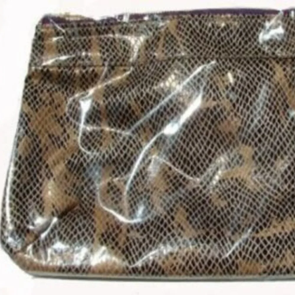tarte Snake Skin outer with Purple lining Cosmetic / Makeup Bag - BRAND NEW
